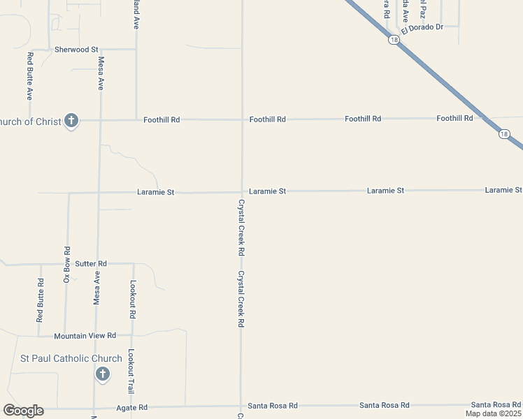 map of restaurants, bars, coffee shops, grocery stores, and more near 9401 Crystal Creek Road in Lucerne Valley