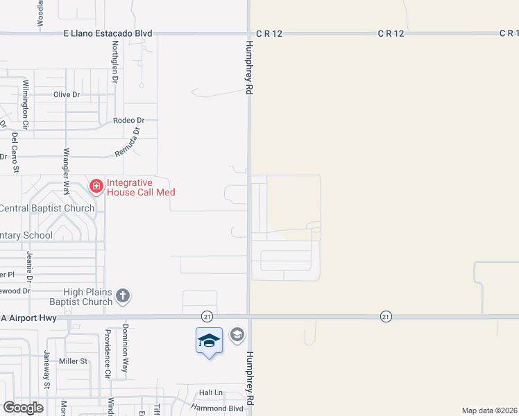 map of restaurants, bars, coffee shops, grocery stores, and more near Joe Lane in Clovis