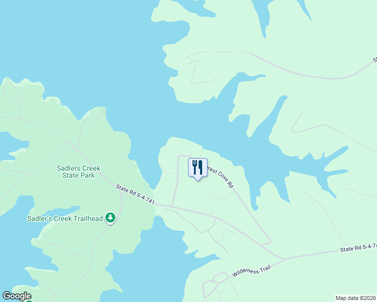 map of restaurants, bars, coffee shops, grocery stores, and more near 233 Forest Cove Road in Anderson