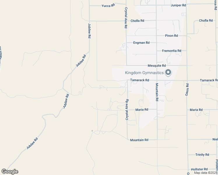 map of restaurants, bars, coffee shops, grocery stores, and more near Cactus Road in Pinon Hills