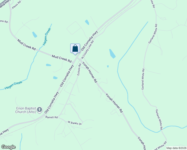 map of restaurants, bars, coffee shops, grocery stores, and more near 5532 Yonah Homer Road in Alto