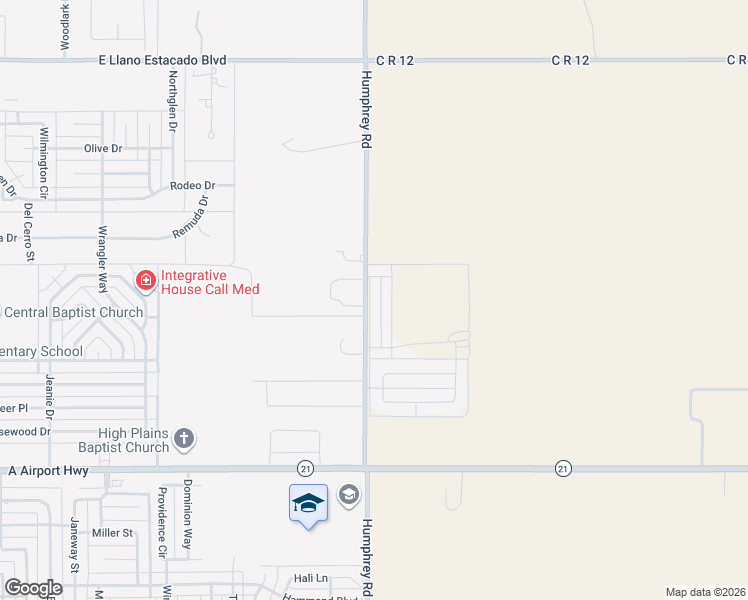 map of restaurants, bars, coffee shops, grocery stores, and more near 1140-1180 Curry Road H in Clovis