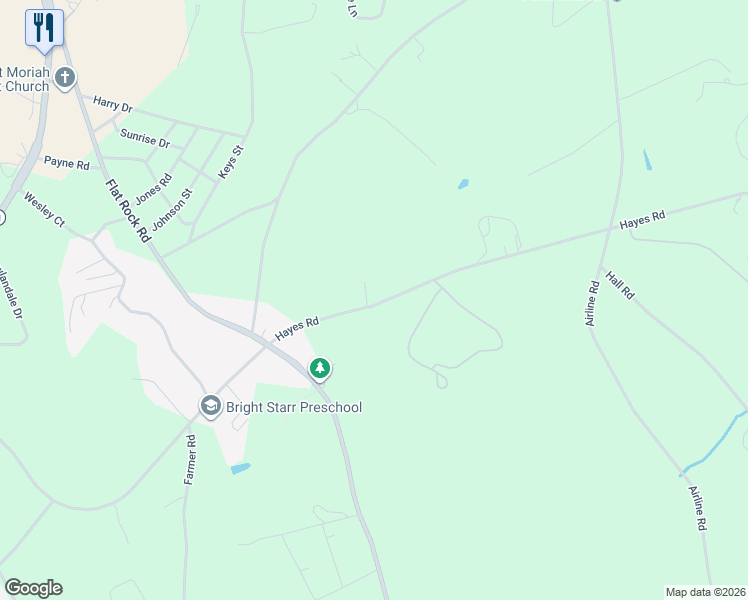 map of restaurants, bars, coffee shops, grocery stores, and more near 817 Hayes Road in Anderson