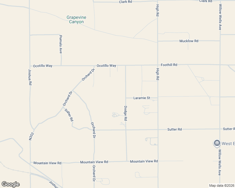 map of restaurants, bars, coffee shops, grocery stores, and more near 9530 Dodge Road in Lucerne Valley