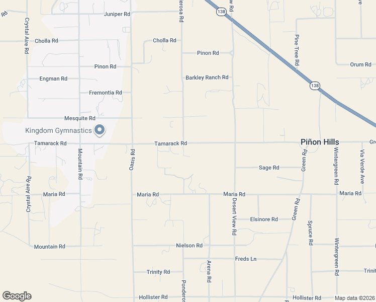 map of restaurants, bars, coffee shops, grocery stores, and more near 1119 Tamarack Road in Piñon Hills