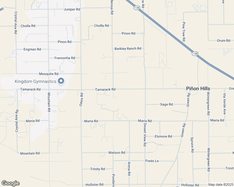 map of restaurants, bars, coffee shops, grocery stores, and more near 1119 Tamarack Road in Piñon Hills