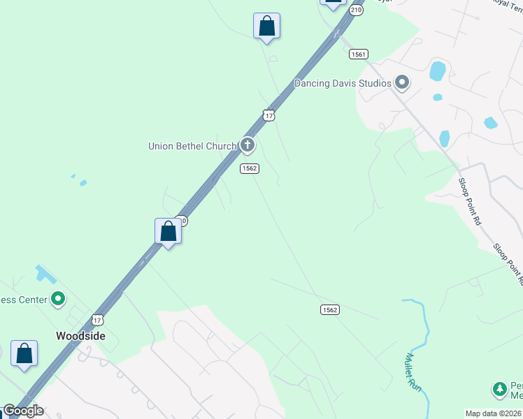 map of restaurants, bars, coffee shops, grocery stores, and more near 165 Union Bethel Road in Hampstead