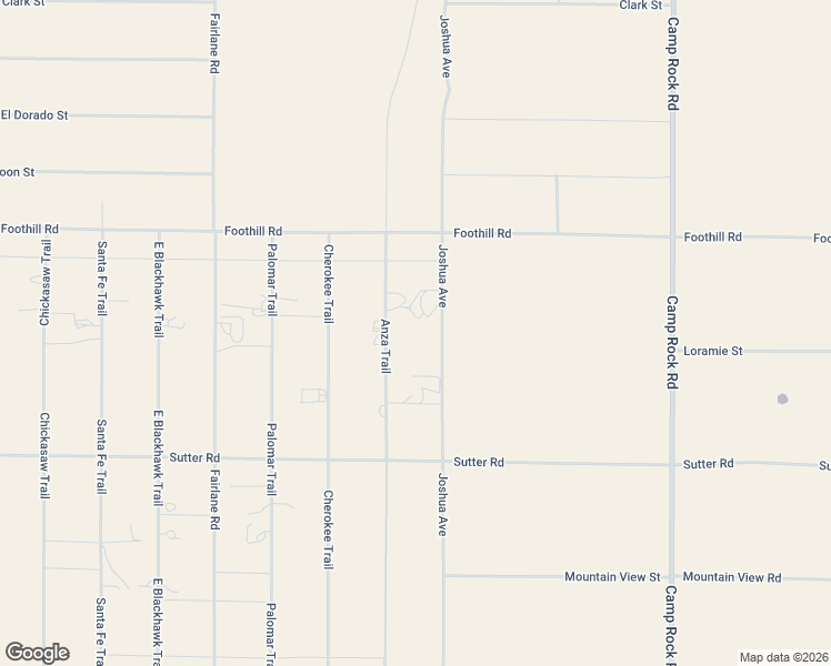 map of restaurants, bars, coffee shops, grocery stores, and more near 9511 Anza Trail in Lucerne Valley