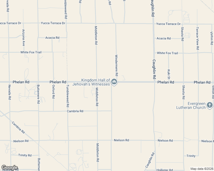 map of restaurants, bars, coffee shops, grocery stores, and more near 7815 Phelan Road in Phelan