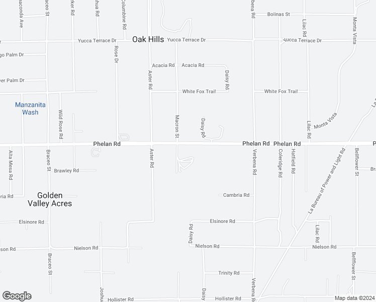 map of restaurants, bars, coffee shops, grocery stores, and more near Phelan Road in Hesperia