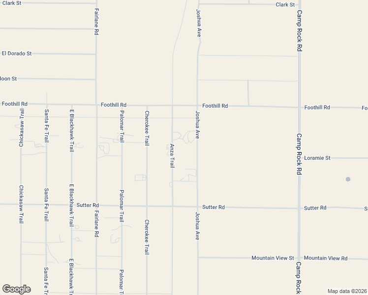 map of restaurants, bars, coffee shops, grocery stores, and more near 9511 Anza Trail in Lucerne Valley