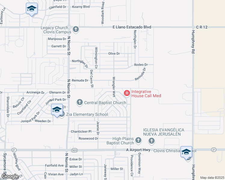 map of restaurants, bars, coffee shops, grocery stores, and more near 824 Jeanie Drive in Clovis