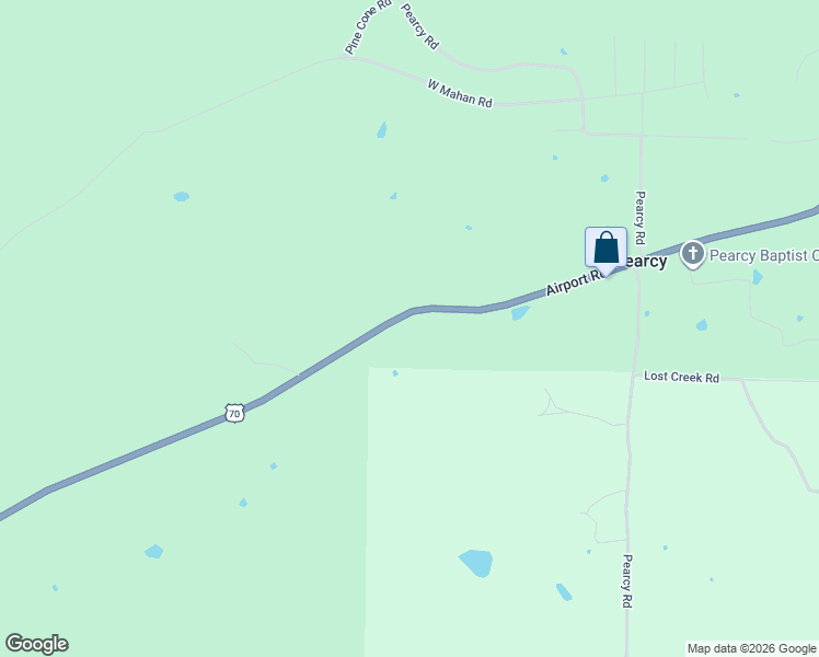 map of restaurants, bars, coffee shops, grocery stores, and more near 6427 Airport Road in Bonnerdale
