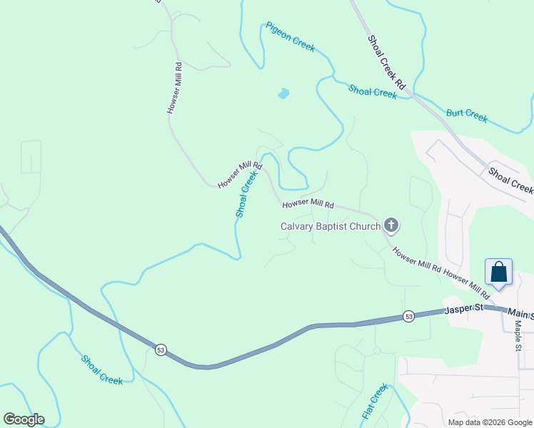 map of restaurants, bars, coffee shops, grocery stores, and more near 168 Thunder Road in Dawsonville
