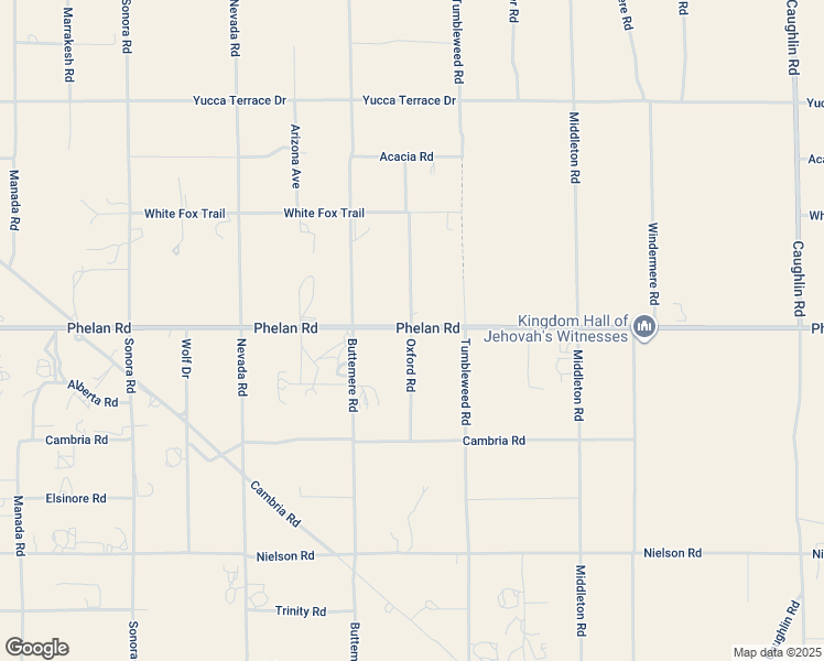 map of restaurants, bars, coffee shops, grocery stores, and more near 7426 Phelan Road in Phelan