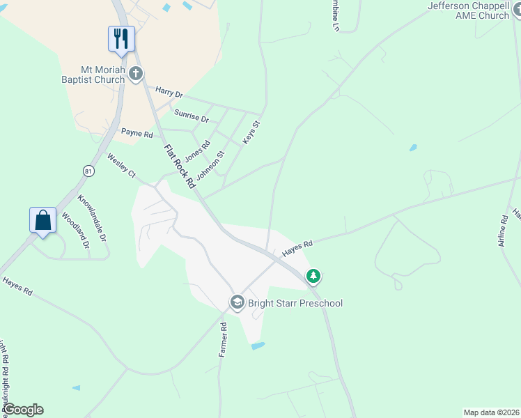 map of restaurants, bars, coffee shops, grocery stores, and more near 195 State Road S-4-377 in Anderson