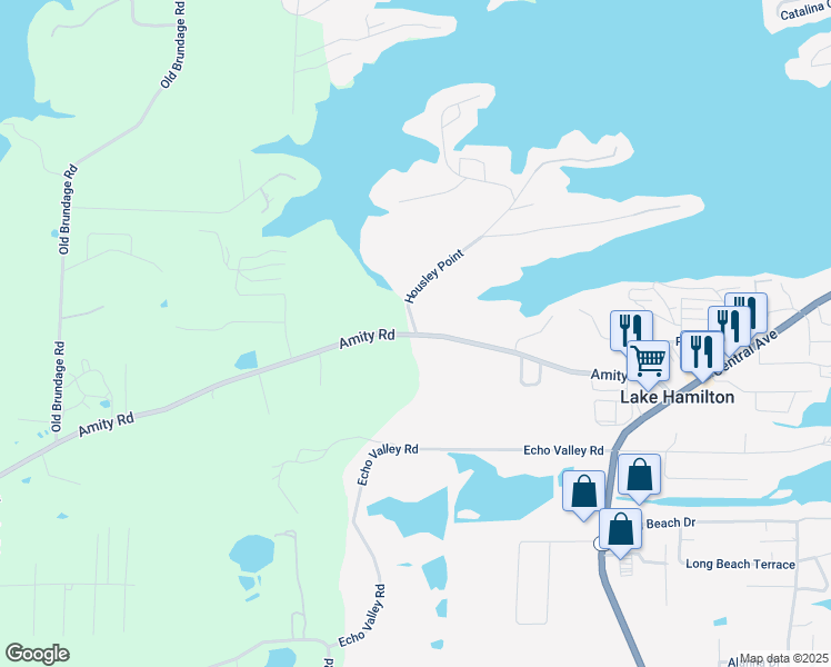 map of restaurants, bars, coffee shops, grocery stores, and more near 478 Amity Road in Hot Springs