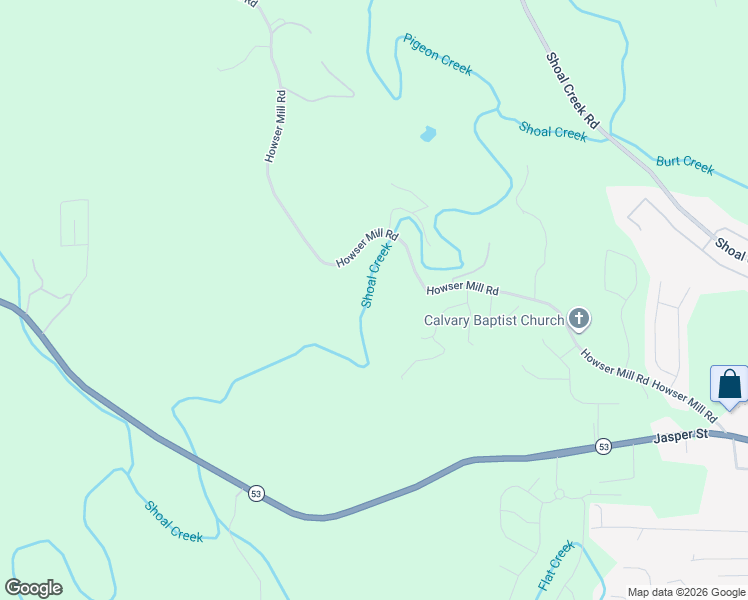 map of restaurants, bars, coffee shops, grocery stores, and more near 168 Thunder Road in Dawsonville