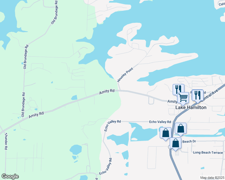 map of restaurants, bars, coffee shops, grocery stores, and more near 478 Amity Road in Hot Springs