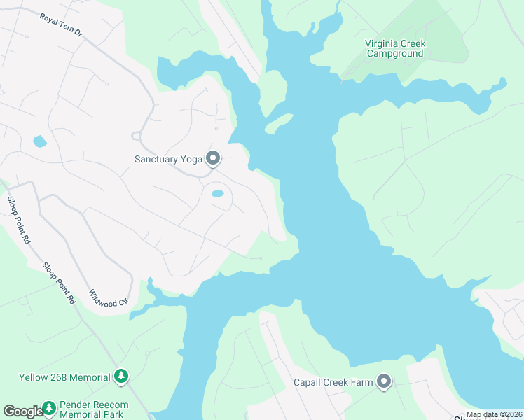 map of restaurants, bars, coffee shops, grocery stores, and more near 122 East High Bluff Drive in Hampstead