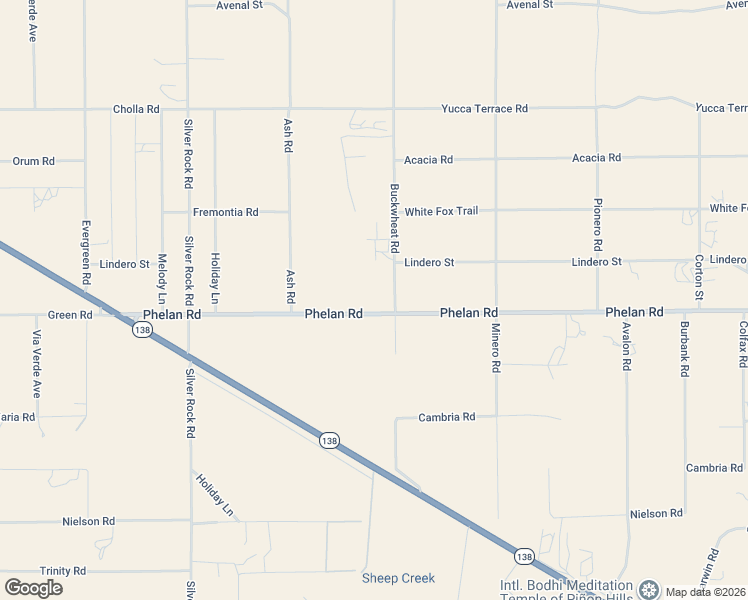 map of restaurants, bars, coffee shops, grocery stores, and more near 2424 Phelan Road in Piñon Hills