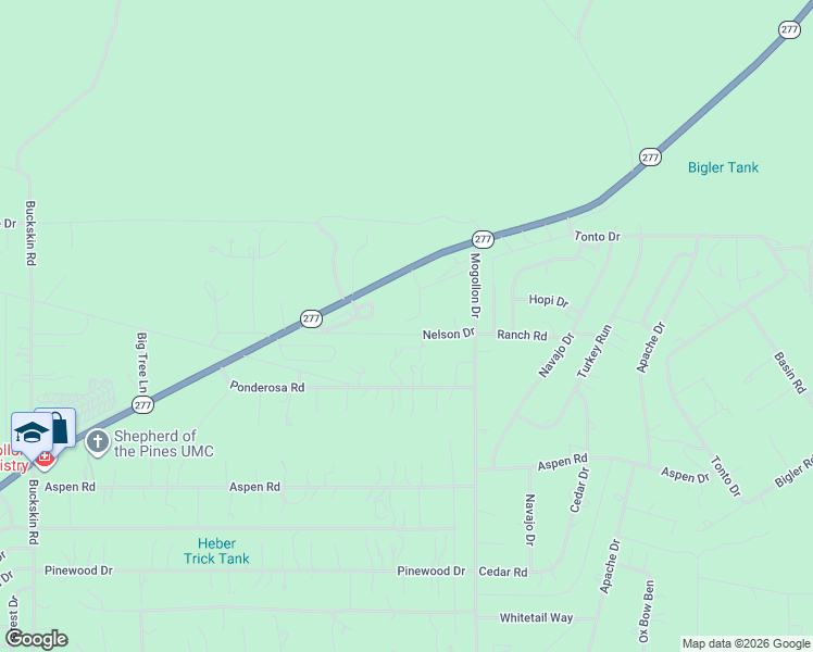 map of restaurants, bars, coffee shops, grocery stores, and more near 3084 Ponderosa Drive in Heber-Overgaard