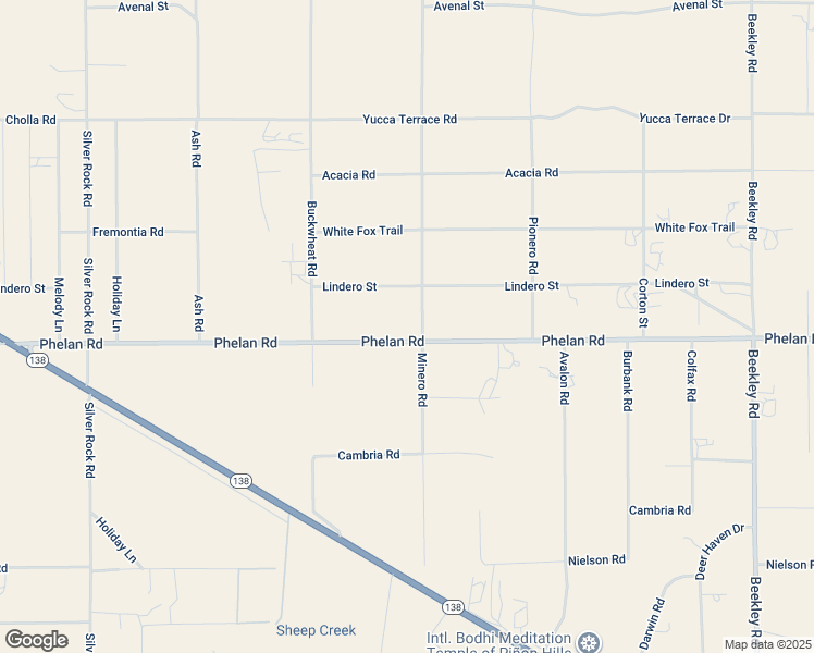 map of restaurants, bars, coffee shops, grocery stores, and more near 2652 Phelan Road in Pinon Hills