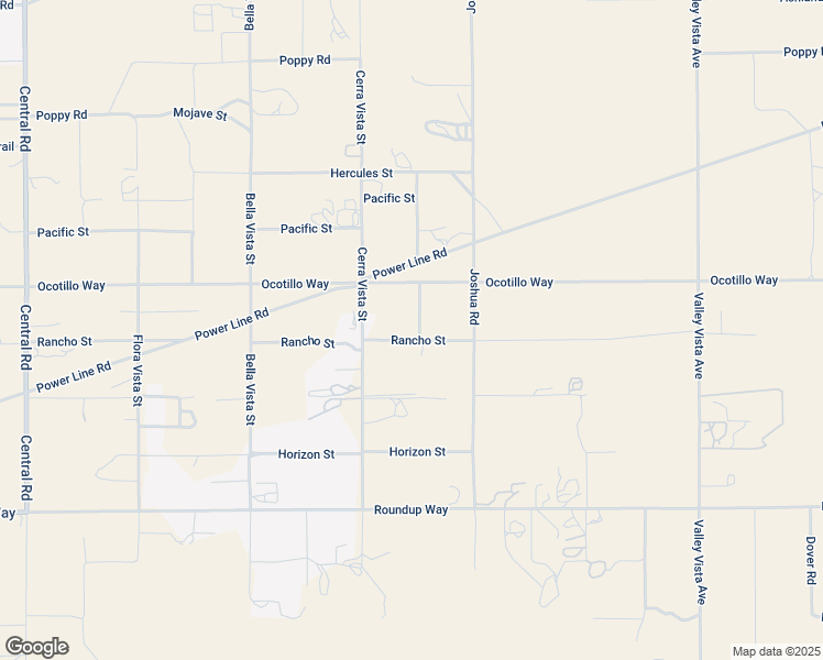 map of restaurants, bars, coffee shops, grocery stores, and more near 23184 Rancho Street in Apple Valley