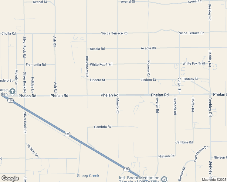 map of restaurants, bars, coffee shops, grocery stores, and more near 2652 Phelan Road in Pinon Hills