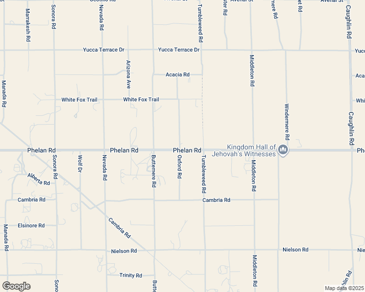 map of restaurants, bars, coffee shops, grocery stores, and more near 7426 Phelan Road in Phelan