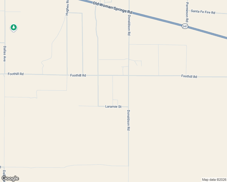map of restaurants, bars, coffee shops, grocery stores, and more near 9522 Donaldson Road in Lucerne Valley