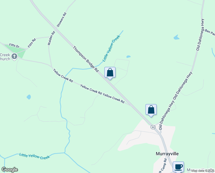 map of restaurants, bars, coffee shops, grocery stores, and more near 5781 Thompson Bridge Road in Murrayville