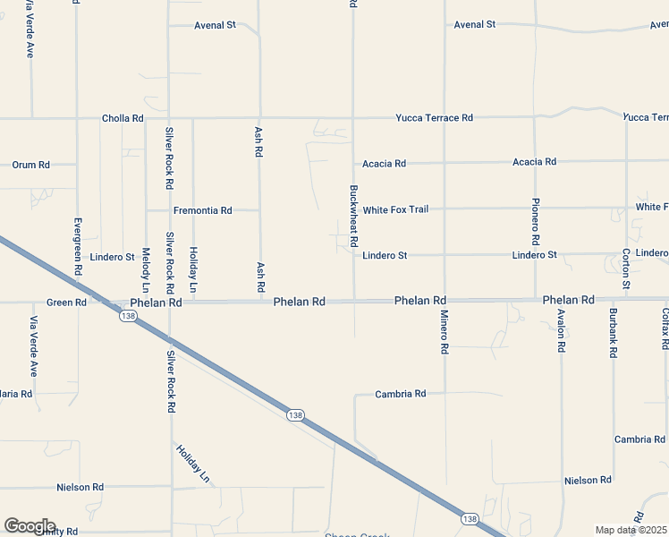 map of restaurants, bars, coffee shops, grocery stores, and more near 9882 Buckwheat Road in Phelan