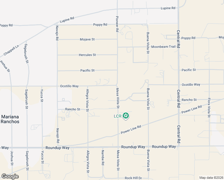 map of restaurants, bars, coffee shops, grocery stores, and more near 9675 Mesa Vista Street in Apple Valley