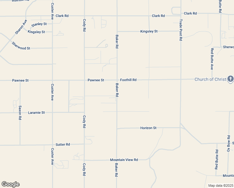 map of restaurants, bars, coffee shops, grocery stores, and more near Baker Road in Lucerne Valley