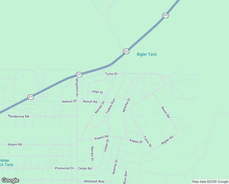 map of restaurants, bars, coffee shops, grocery stores, and more near 3386 Turkey Run in Heber-Overgaard