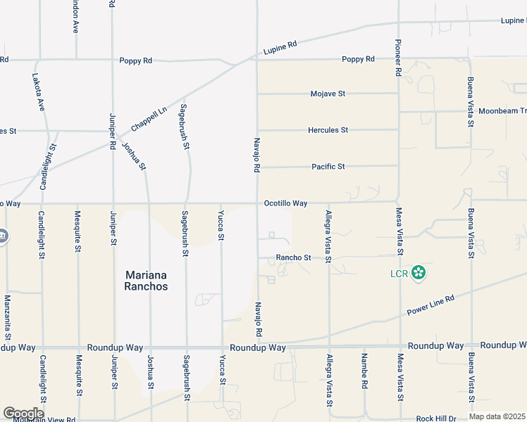 map of restaurants, bars, coffee shops, grocery stores, and more near 9677 Navajo Road in Apple Valley