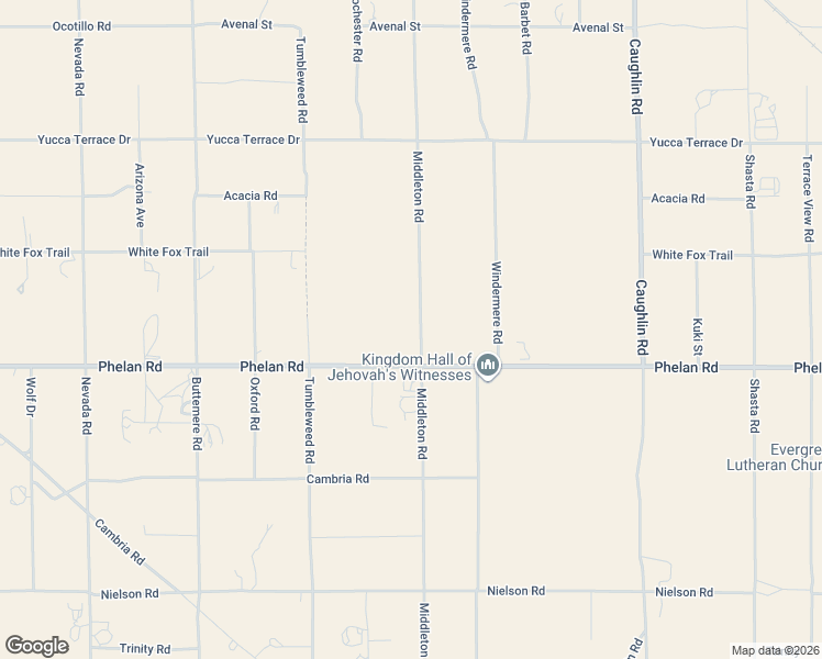 map of restaurants, bars, coffee shops, grocery stores, and more near 9700-10098 Middleton Road in Phelan