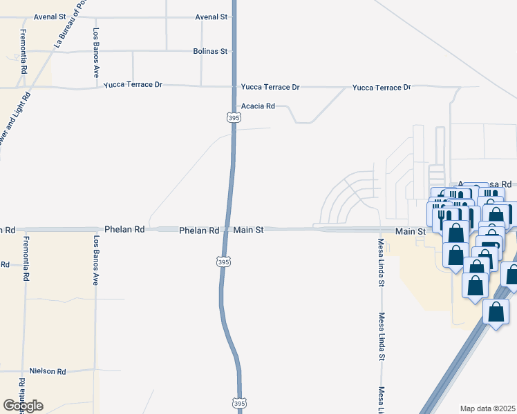 map of restaurants, bars, coffee shops, grocery stores, and more near in Hesperia