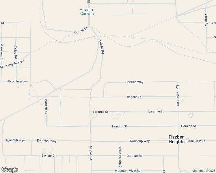 map of restaurants, bars, coffee shops, grocery stores, and more near Ocotillo Way in Apple Valley