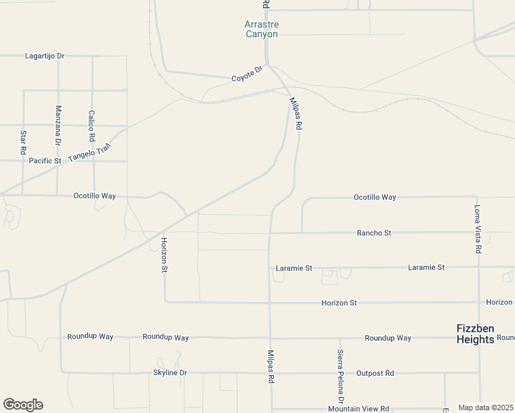 map of restaurants, bars, coffee shops, grocery stores, and more near 24575 Ocotillo Way in Apple Valley