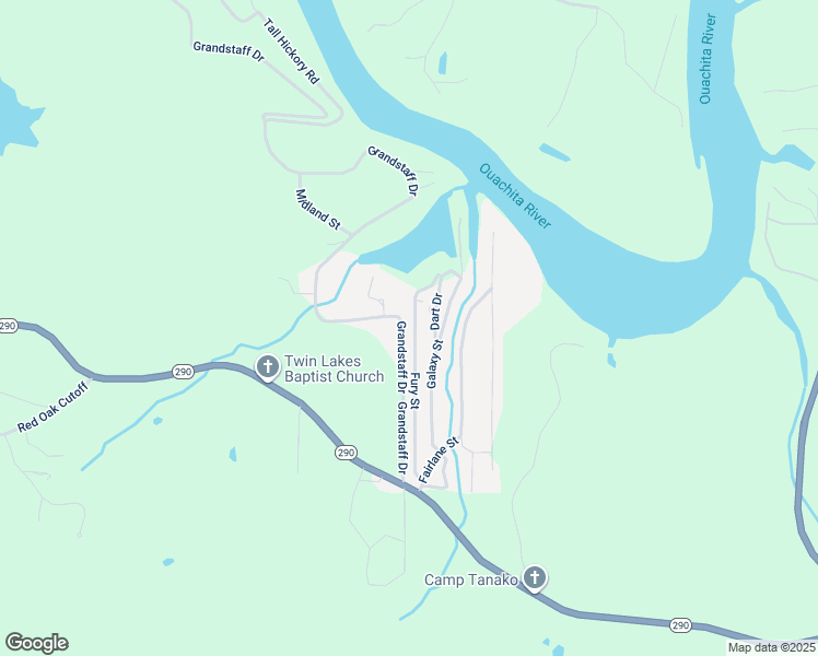 map of restaurants, bars, coffee shops, grocery stores, and more near 234 Grandstaff Drive in Garland County