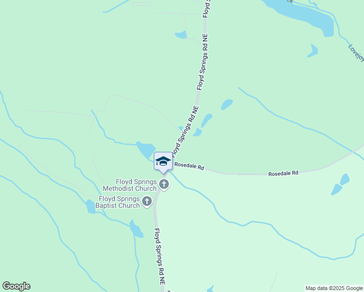 map of restaurants, bars, coffee shops, grocery stores, and more near 2084 Floyd Springs Road Northeast in Armuchee