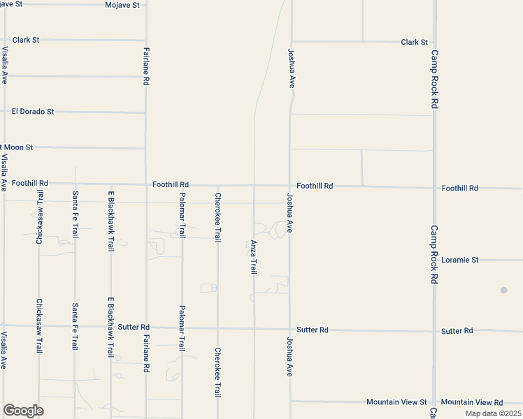 map of restaurants, bars, coffee shops, grocery stores, and more near 9635 Anza Trail in Lucerne Valley