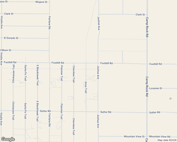 map of restaurants, bars, coffee shops, grocery stores, and more near 9635 Anza Trail in Lucerne Valley