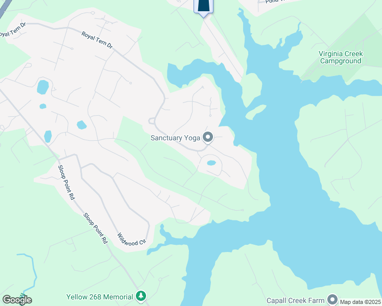 map of restaurants, bars, coffee shops, grocery stores, and more near 1316 Royal Tern Drive in Hampstead