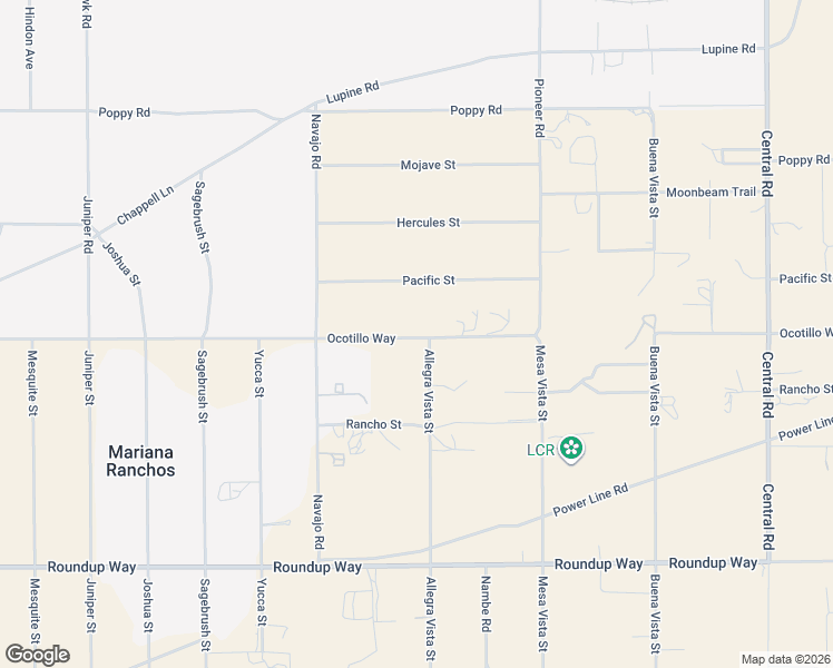map of restaurants, bars, coffee shops, grocery stores, and more near 21855 Ocotillo Way in Apple Valley