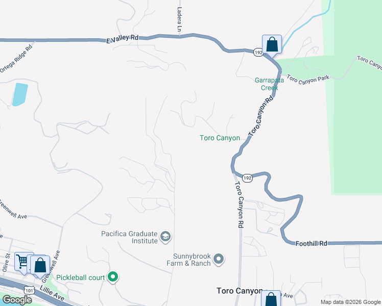 map of restaurants, bars, coffee shops, grocery stores, and more near 450 Lambert Road in Carpinteria
