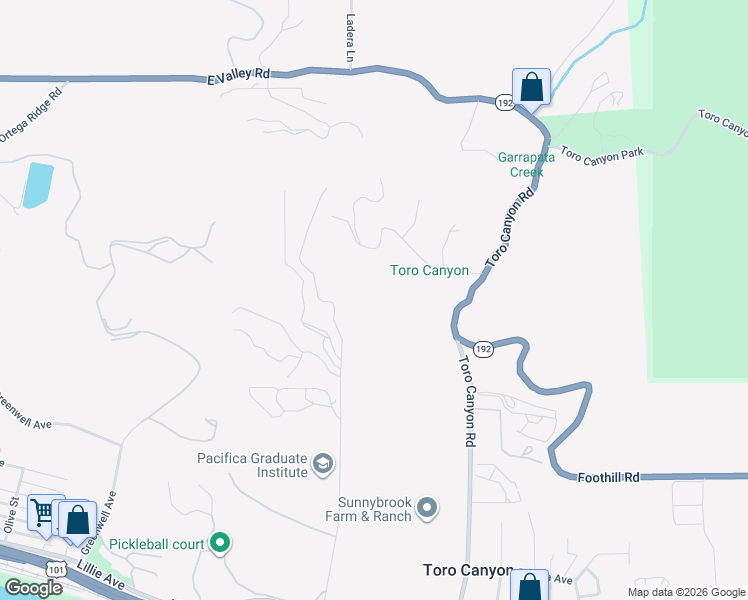 map of restaurants, bars, coffee shops, grocery stores, and more near 450 Lambert Road in Carpinteria