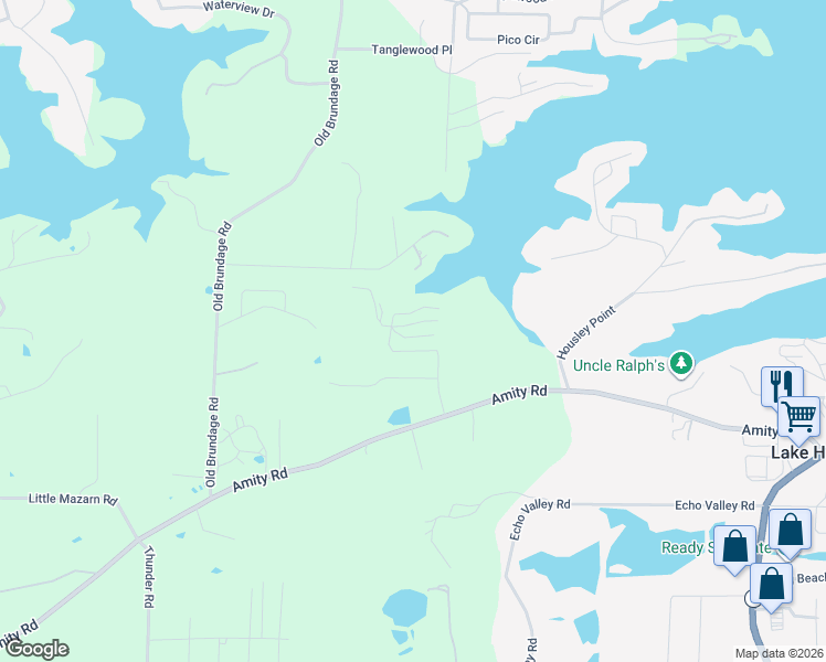 map of restaurants, bars, coffee shops, grocery stores, and more near 518 Amity Road in Garland County